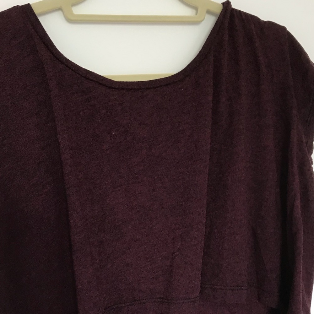 American Apparel Burgundy crop top - Picture 2 of 4